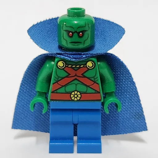 LEGO minifig Martian Manhunter (J'onn J'onzz) with Blue Cape and Collar (fig-005252)