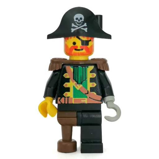 Pirate (Captain, Light Gray Hook, Bicorne with Skull, 3626b)