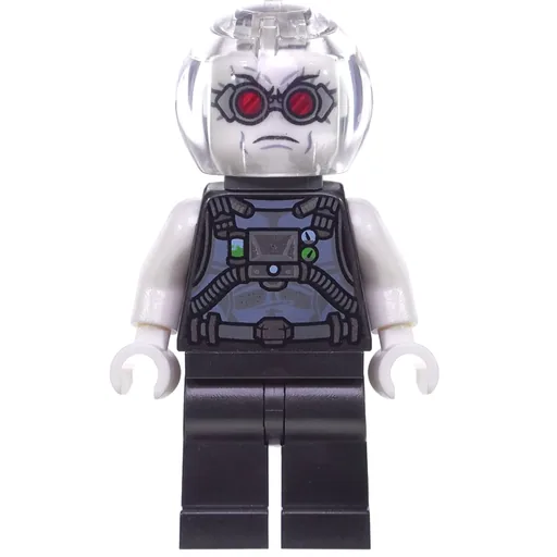 Mr. Freeze in Pearl Dark Gray Outfit (with Red Goggles, and Neck Bracket)