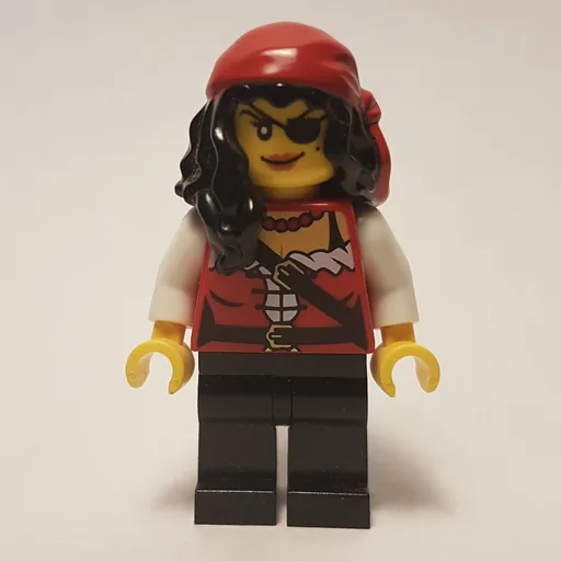 Pirate (Female, Black Hair with Bandana, White Arms)