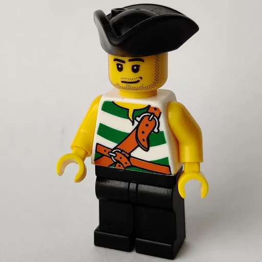 Pirate (Green Stripes, Black Legs, Black Tricorne)