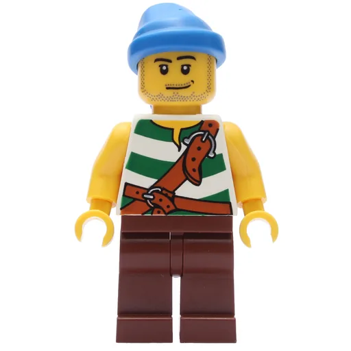Pirate (Green Stripes, Reddish Brown Legs, Blue Bandana)