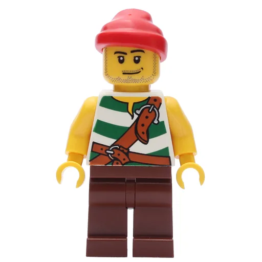 Pirate (Green Stripes, Reddish Brown Legs, Red Bandana)