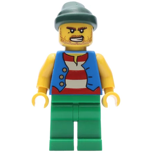 Pirate (Blue Vest, Green Legs, Dark Green Bandana)