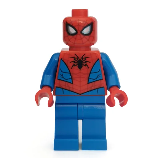 LEGO minifig Spider-Man with Dark Red Webbing and Plain Blue Legs (fig-005566)