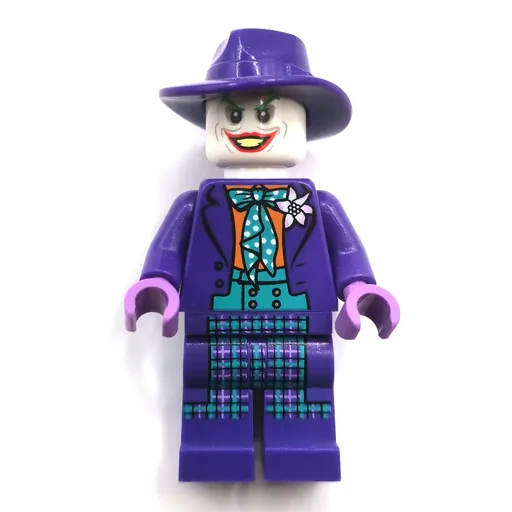 LEGO minifig The Joker with Dark Turquoise Vest and Neckerchief Tied in a Bow (fig-005595)