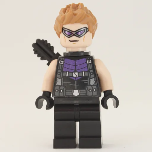 Hawkeye in Black and Dark Purple Outfit with Dark Purple Goggles (and Quiver)