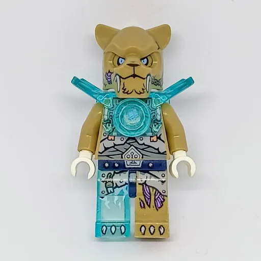 LEGO minifig Strainor with Trans-Light Blue Shoulder Armor (fig-005680)