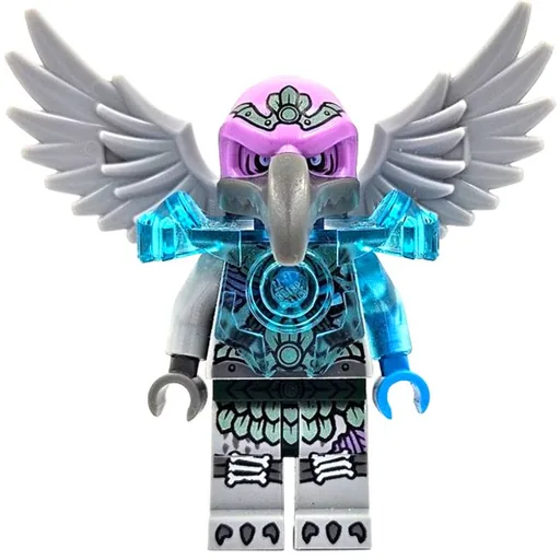 LEGO minifig Vardy with Trans-Light Blue Shoulder Armor (with 15712 Tile with Clip) (fig-005700)