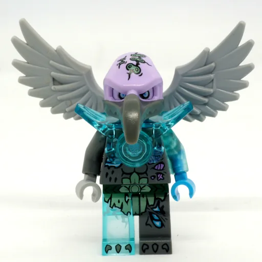 LEGO minifig Vornon with Trans-Light Blue Shoulder Armor (with 15712 Tile with Clip) (fig-005701)