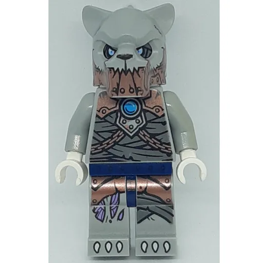 LEGO minifig Saber-Tooth Tiger Warrior with Copper Plates on Jaw (fig-005722)