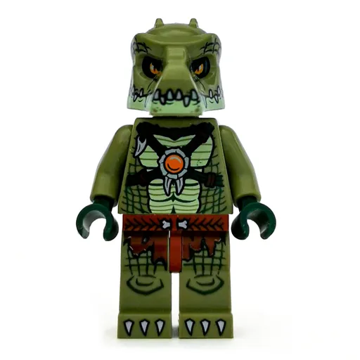 LEGO minifig Crocodile Warrior with Yellowish Green Jaw (fig-005724)