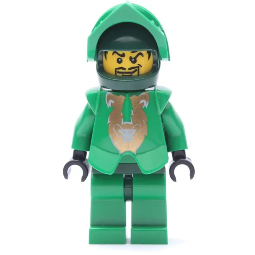 Rascus with Plain Green Torso (Gold Pattern Armor, and Dark Green Hips and Helmet)