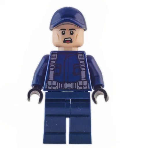 Guard in Dark Blue Cap (with Gray Straps)