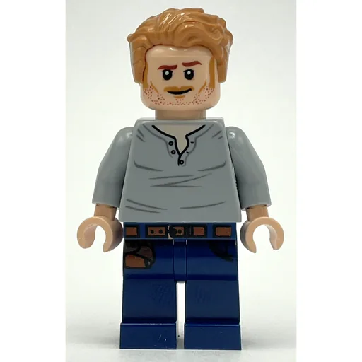 LEGO minifig Owen Grady in Light Bluish Gray Shirt (fig-006021)