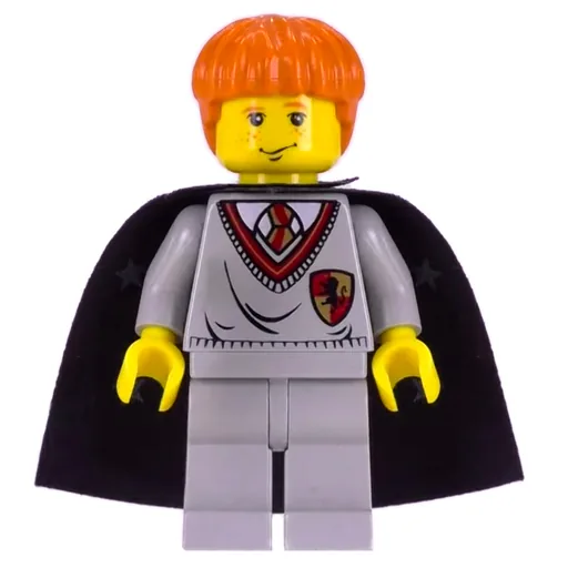 Ron Weasley (Yellow Skin, Gryffindor Sweater with Crest, Cape with Stars)