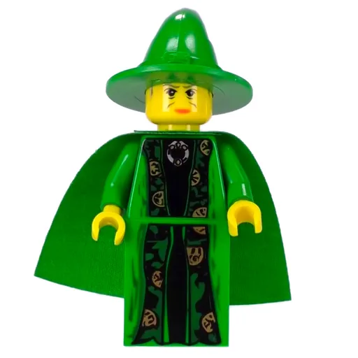 Professor Minerva McGonagall (Yellow Skin, Green Robes, Hat, Cape)