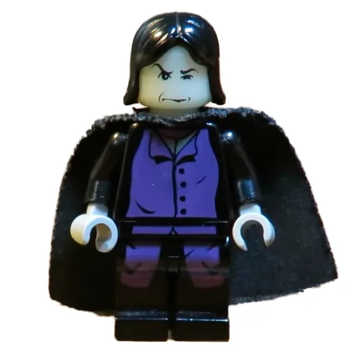 Professor Severus Snape (Glow in the Dark Head, Long Purple Robes with Black Buttons, Cape)