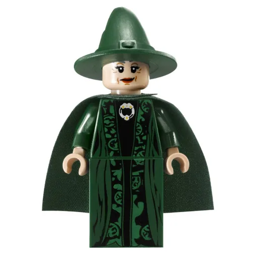 Professor Minerva McGonagall (Dark Green Robes, Hat, and Cape)