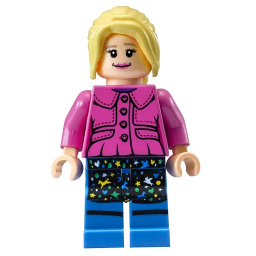 Luna Lovegood (Dark Pink Jacket, Printed Skirt, Ponytail)