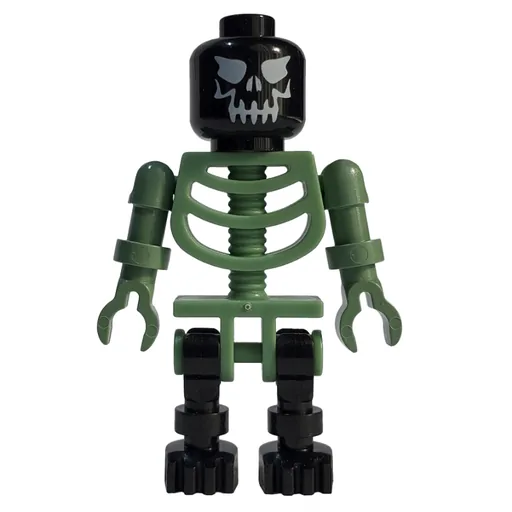 Skeleton (Evil Face, Black and Sand Green)