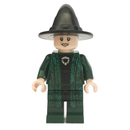 Professor Minerva McGonagall (Dark Green Robes, Black Hat (Single Sided Head))