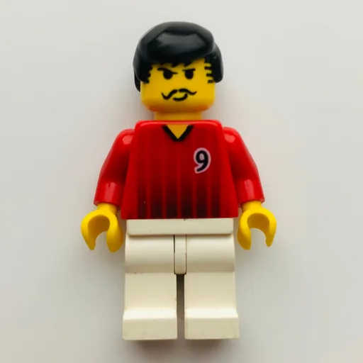 Soccer Player Red Torso (White Legs, #9)