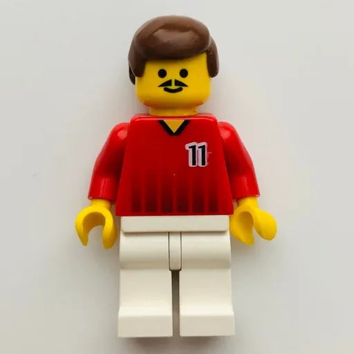 Soccer Player Red Torso (White Legs, #11)