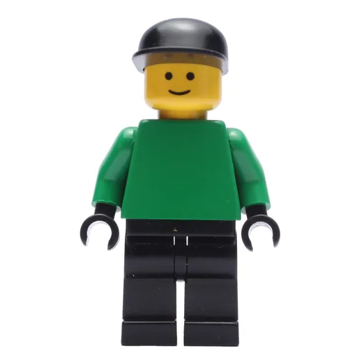 Soccer Player Goalie Green Torso (Black Legs, Black Cap)