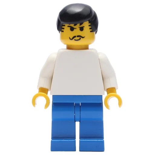 Soccer Player White Torso (Blue Legs, Black Hair, Mustache)