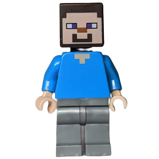 LEGO minifig Steve with Flat Silver Legs (fig-006503)