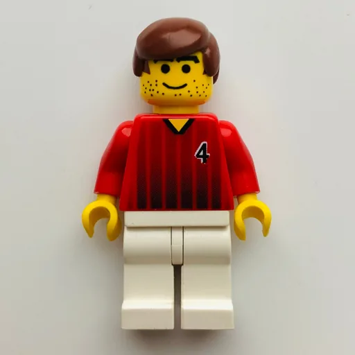 Soccer Player Red Torso (White Legs #4)