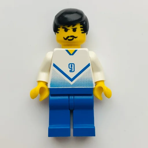 Soccer Player White Torso (Blue Legs #9)