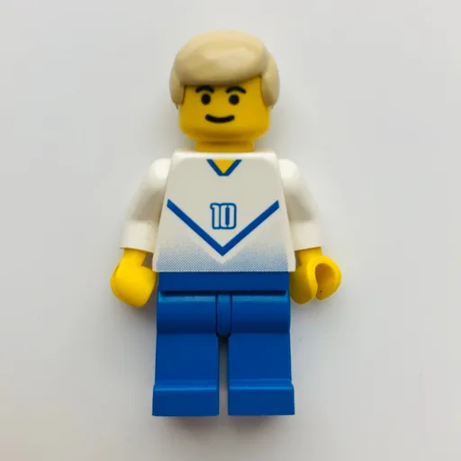 Soccer Player White Torso (Blue Legs #10)