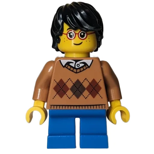 Boy (Argyle Sweater, Short Blue Legs, Glasses)