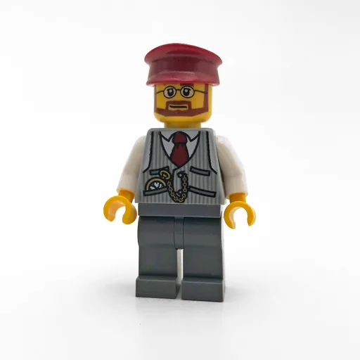 Christmas Train Driver with Dark Red Hat