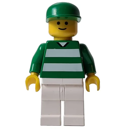 Soccer Fan (Green Torso, White Legs, Green Cap)