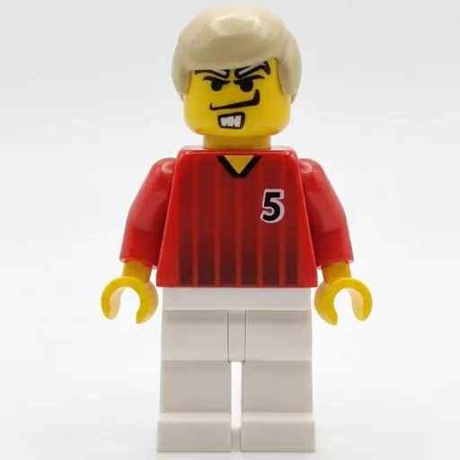 Soccer Player Red Torso (White Legs, #5)