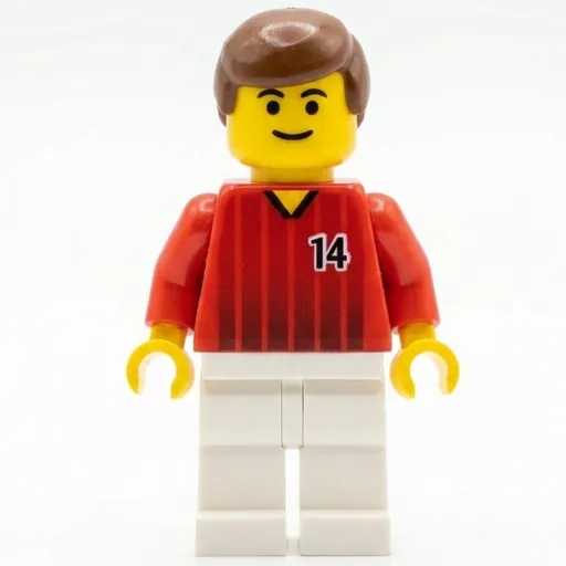 Soccer Player Red Torso (White Legs, #14)