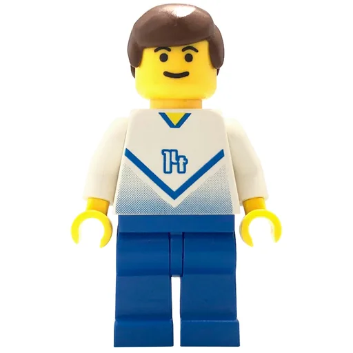 Soccer Player White Torso (Blue Legs, #14)