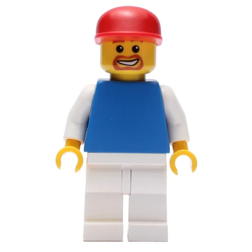Man (Blue Torso, White Arms, White Legs, Red Cap)
