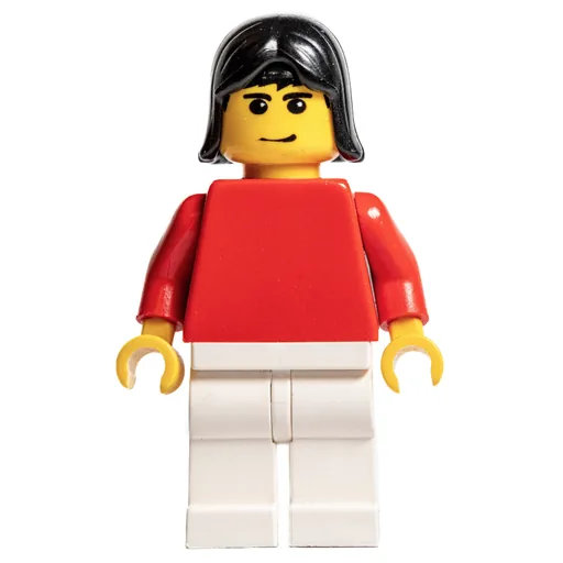 Soccer Player Red Plain Torso (White Legs 1)