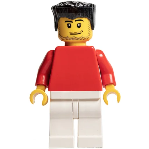 Soccer Player Red Plain Torso (White Legs 3)