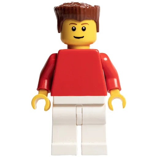 Soccer Player Red Plain Torso (White Legs 4)