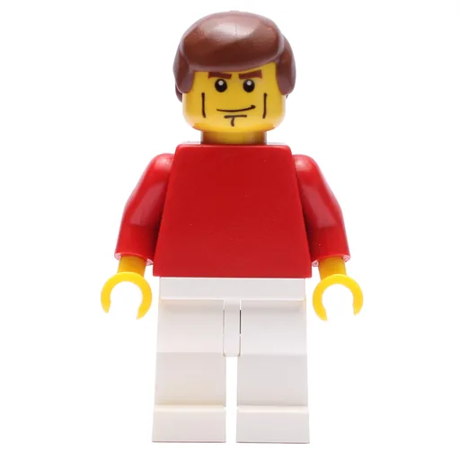 Soccer Player Red Plain Torso (White Legs 5)