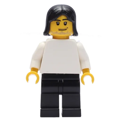 Soccer Player White Plain Torso (Black Legs 1)