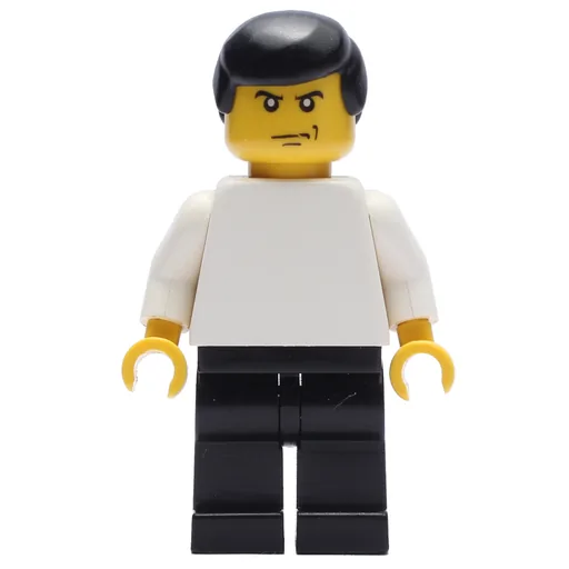 Soccer Player White Plain Torso (Black Legs 2)