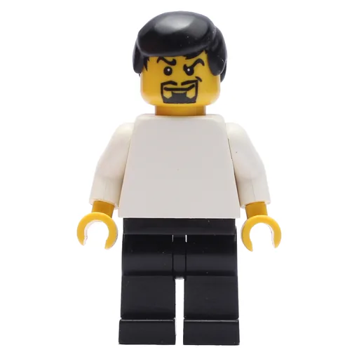 Soccer Player White Plain Torso (Black Legs 3)