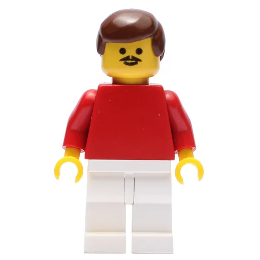 Soccer Player Red Plain Torso (White Legs 6)