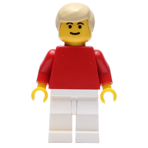 Soccer Player Red Plain Torso (White Legs 8)